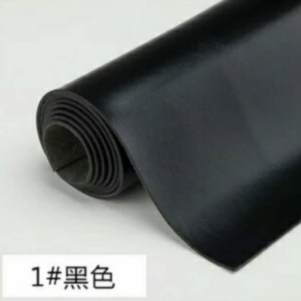 NEW Bahan kulit Sintetis Tebal Md Pelangi 50x137cm / Bahan kulit sintetis Warna hitam tebal 2mm [ter