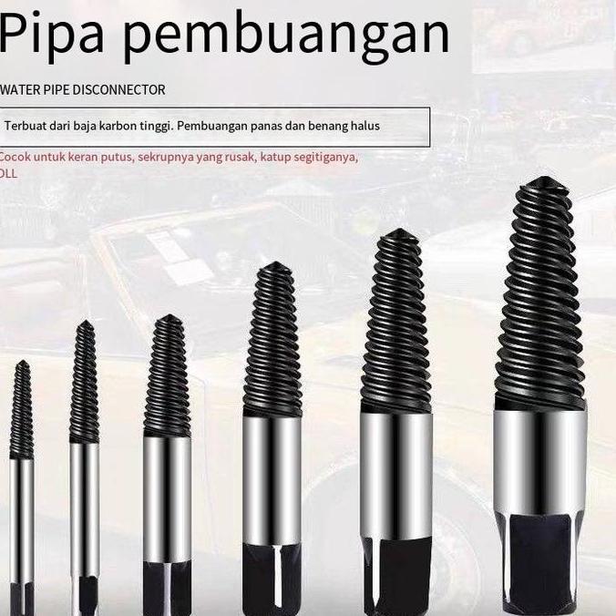 6PCS BOR EKSTRAKTOR BAUT PEMBUKA BAUT RUSAK BOR TANGAN MEMBUKA BAUT PATAH RESTOCK