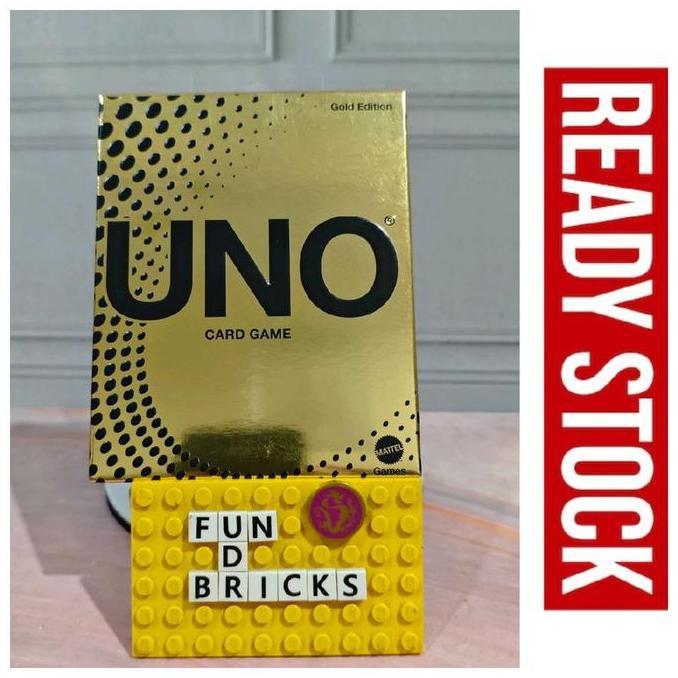 UNO Premium Gold Edition Card Games Permainan Kartu