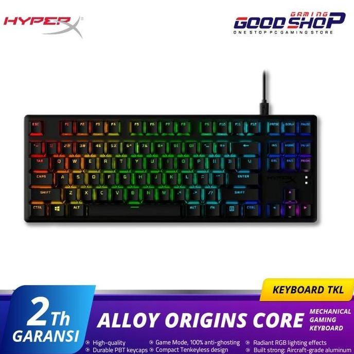 TERMURAH - HyperX Alloy Origins Core Keyboard - PBT keycaps