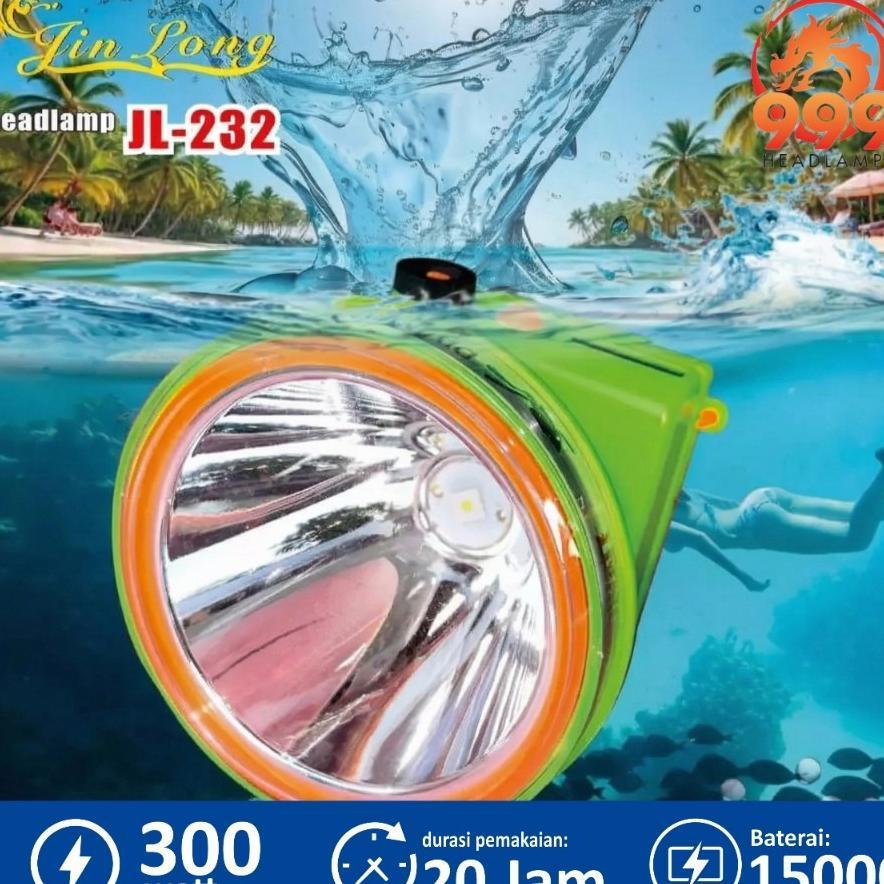 Senter Kepala 300Watt Selam Jinlong Jl 232  New Waterproof