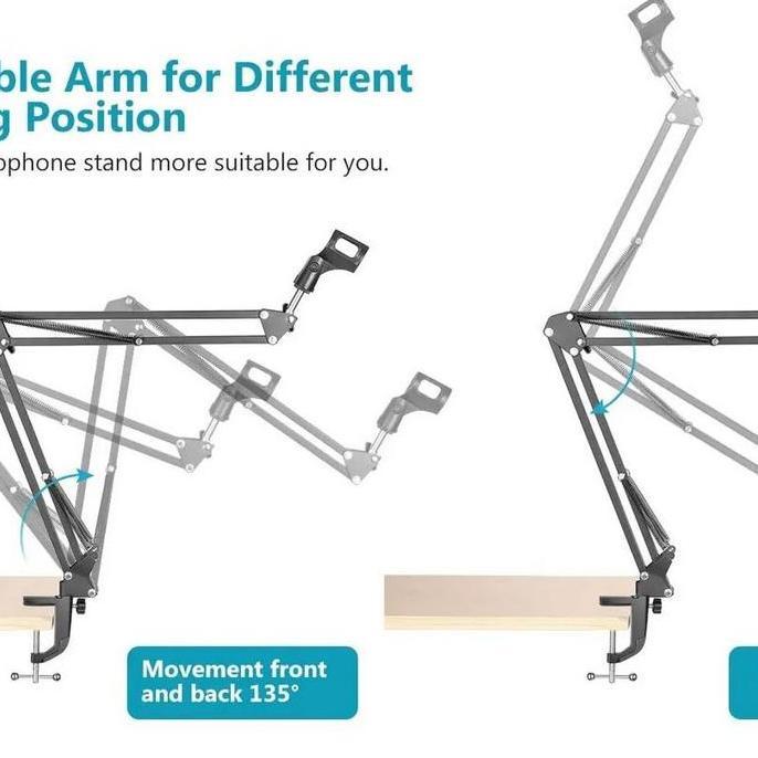 Nova Shop - Stand Mikrofon Microphone Suspension Boom Scissor Arm Stand