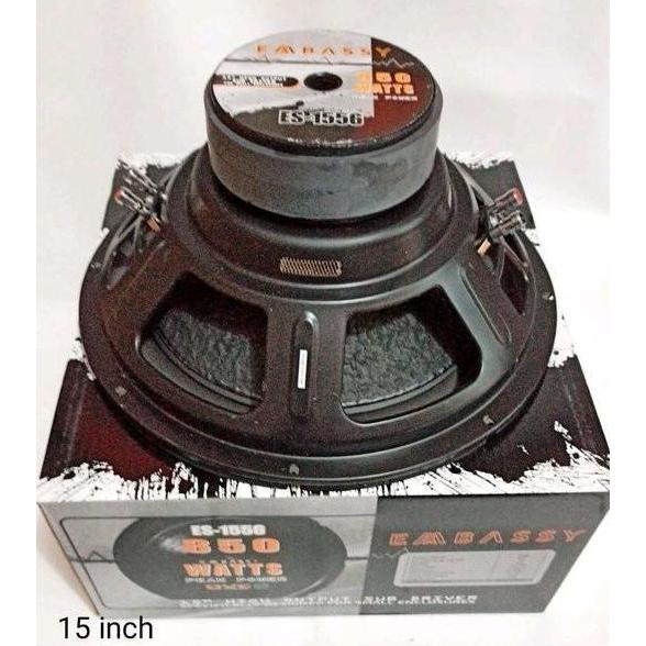 Promo Embassy Subwoofer 15 Inch Es-1556 Double Coil Double Magnet 850 Watt 4 Ohm Triple Layer Surrou