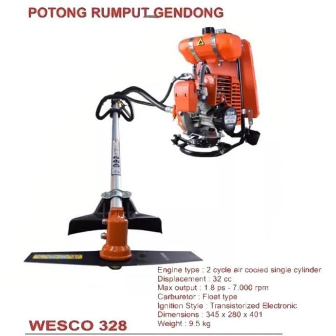 (Good) PROMO Mesin Potong Rumput Gendong 328 / WESTCO TG328 2 TAK TIGER TG328