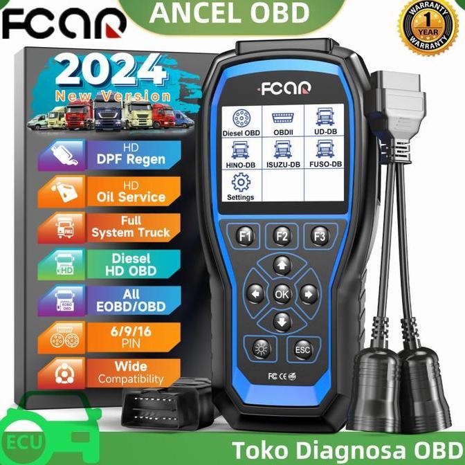 FCAR F506 Pro 24V Truk OBD2 Scanner Untuk Hino/Isuzu/Fuso/UD