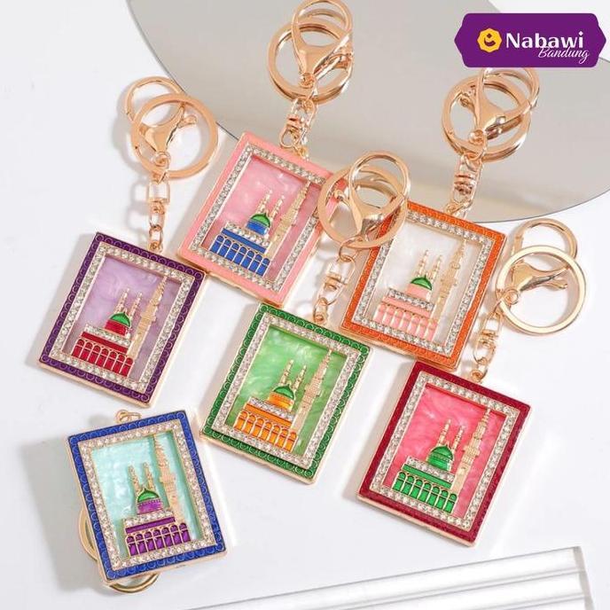 Giftyou- Gantungan Kunci Ganci Model Makkah Madinah Emas Dan Onta Gold Souvenir Oleh Oleh Haji Dan U