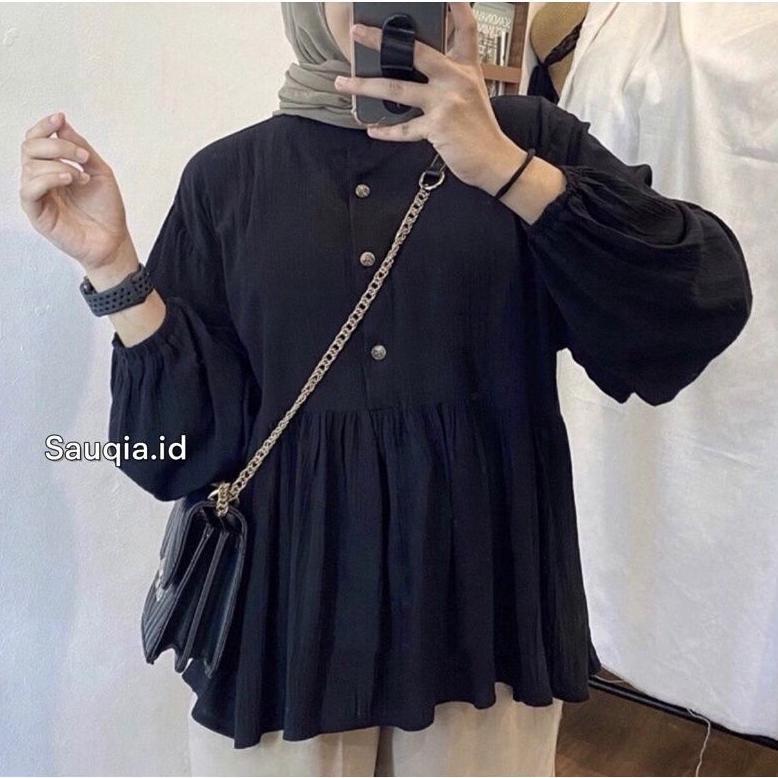 ARINA BLOUSE KATUN RAYON CRINKLE / BLOUSE MUSLIM WANITA