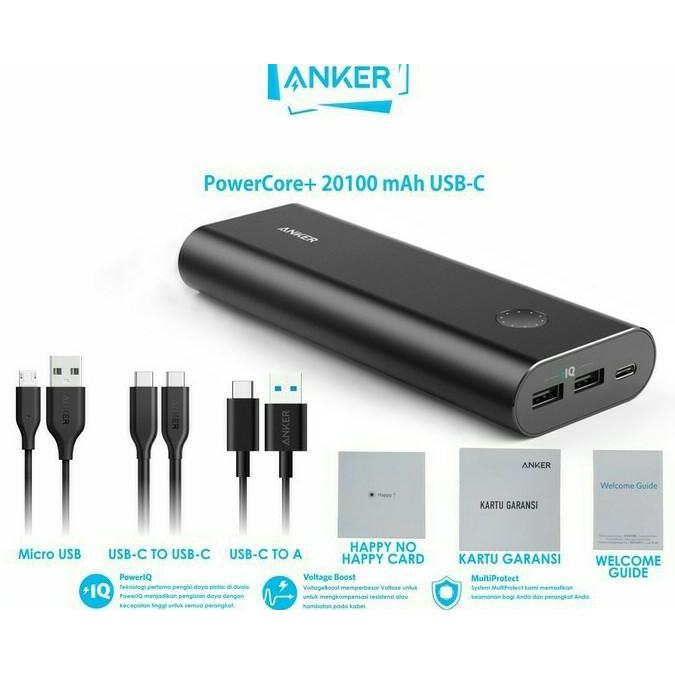 * ANKER POWERCORE+ 20100 POWER BANK 20100 MAH USB - C BLACK [ A1371611 ] //
