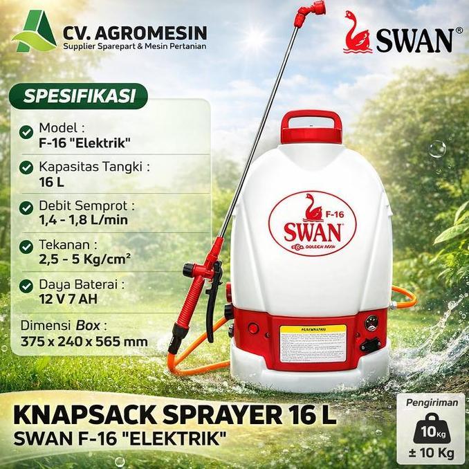 FYP SPRAYER ELEKTRIK SWAN F16 ALAT SEMPROT HAMA PERTANIAN SWAN F-16 *