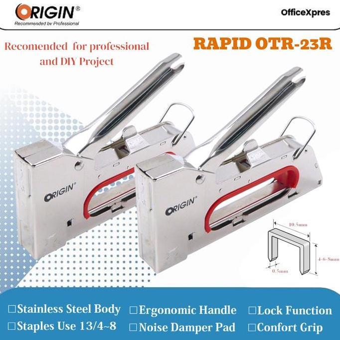 Set- Stapler Tembak Jok Kulit Motor / Guntacker / Stapler Kayu Gin