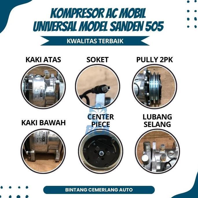 KOMPRESOR AC MOBIL SD505 UNIVERSAL MODEL SANDEN 505