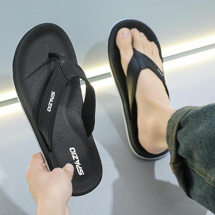 Shoe- Sandal Jepit Pria Spazio Karet Pvc Santai Model Classic Sendal Pria Kekinian