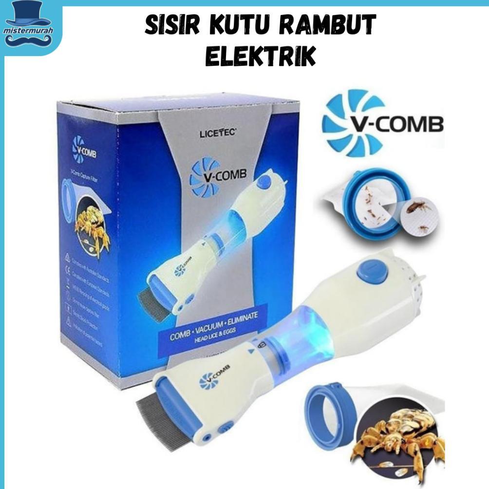 ORIGINAL V-COMB SERIT PENGHILANG SISIR KUTU ELEKTRIK SERIT RAMBUT VACUM VAKUM VCOMB MURAH