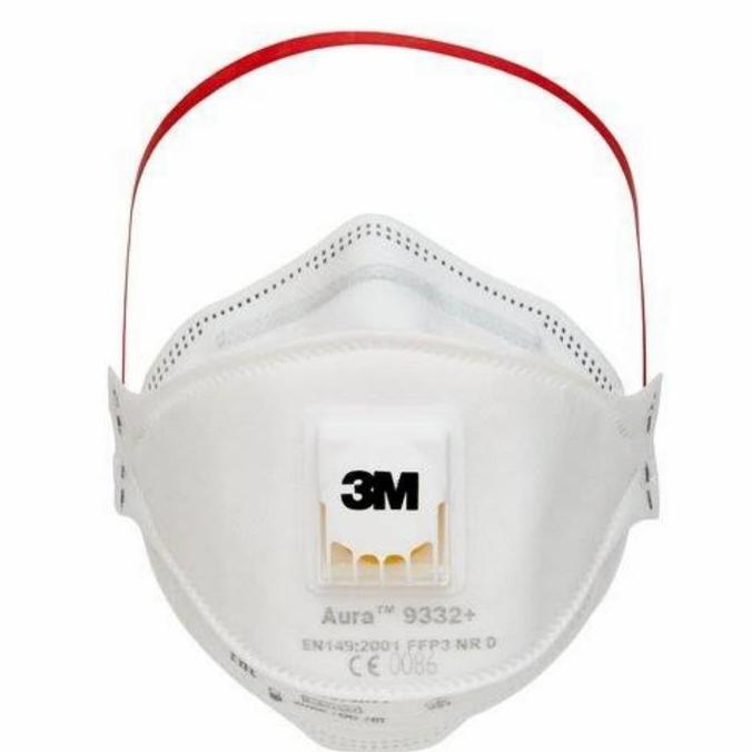Tehfiz- Masker 3M N95 Aura 9332+ Ffp3 1 Kotak Isi 10 Pcs