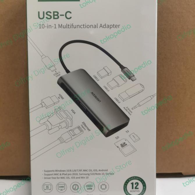 Ugreen USB C 10 in 1 Multifunctional Adapter 80133