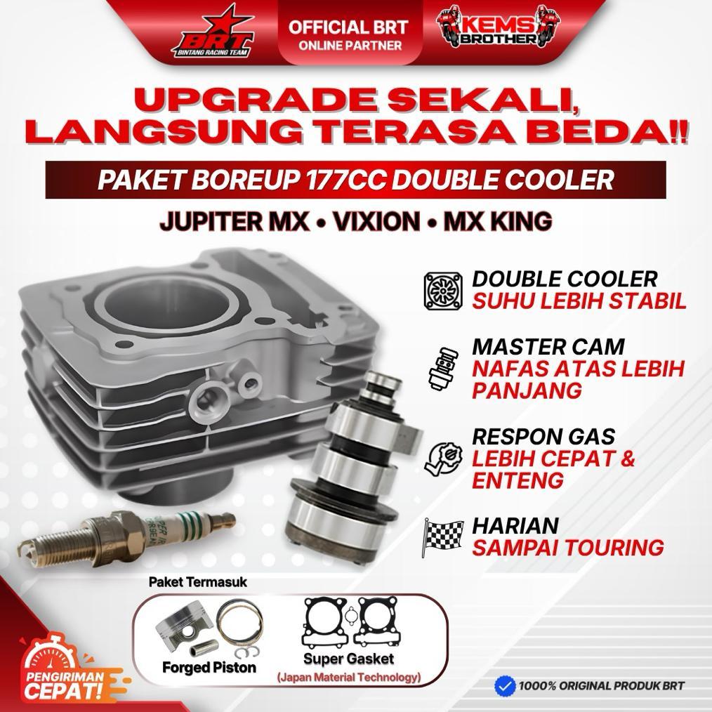 Terlaris Blok Double Cooler Super Cast Iron Bore Up 177CC Jupiter MX, Vixion, MX King, Xabre, R15 da