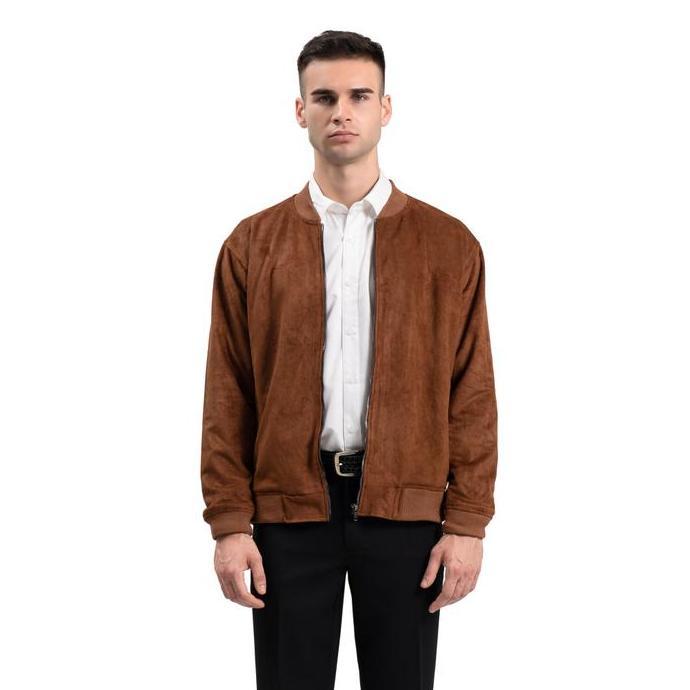 RIBSGOLD Jaket Bomber Suede| Bomber jaket | Outer Pria