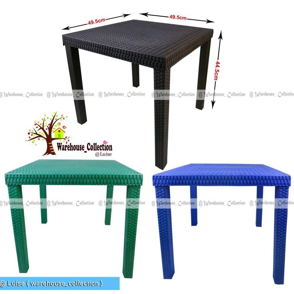 Meja Plastik Motif Rotan / Meja Murah / Meja Rotan Plastik / Mr 01 Wapolin