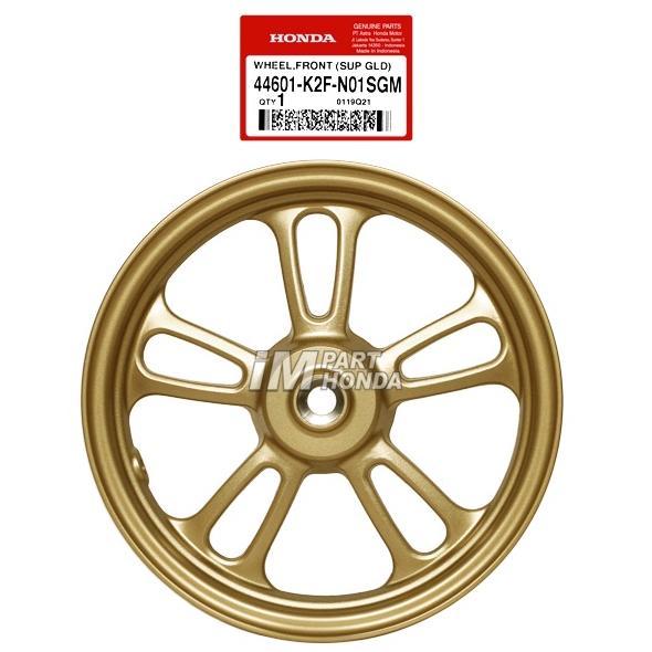 44601-K2F-N01SGM VELG RACING DEPAN SCOOPY ESP K2F 2020 - 2024 GOLD KUNING