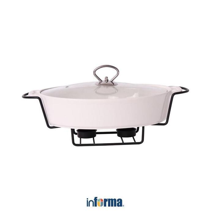 Informa Appetite 33 cm Casserole Penghangat Makanan Oval Pemanas Sajian Wadah Prasmanan Tempat Lauk 