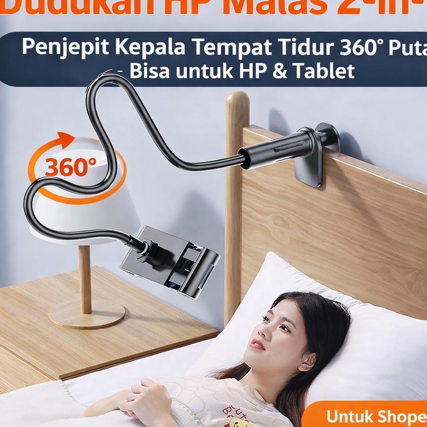 [Pengiriman 24 Jam] Holder Hp Dinding/Lazypods Bracket Penjepit/Mount Smartphone Phone Monopod Meja/
