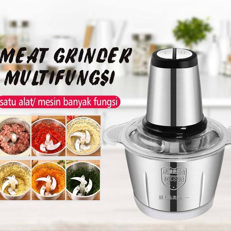Chopper / Blender Daging / Meat Grinder / Juicer Stainless Steel - 3.0 Liter