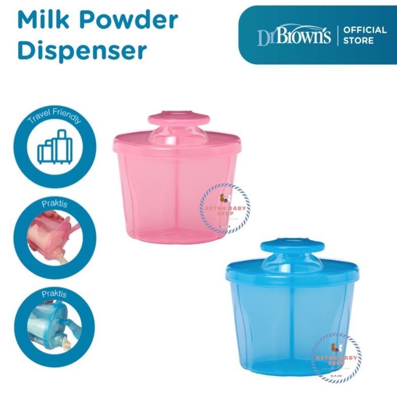 NEW Dr Brown Milk Powder Dispenser Tempat Susu Formula 3 sekat Traveliing [terbaik][terlaris]