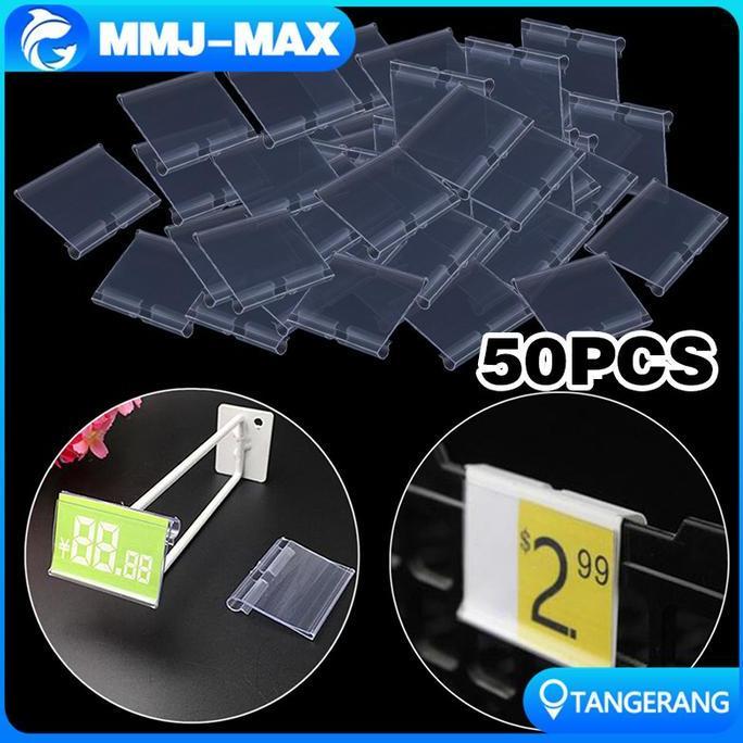 KOLANAME 50pcs Tempat Harga Rak Minimarket/Label Harga Mika/Label Harga PVC