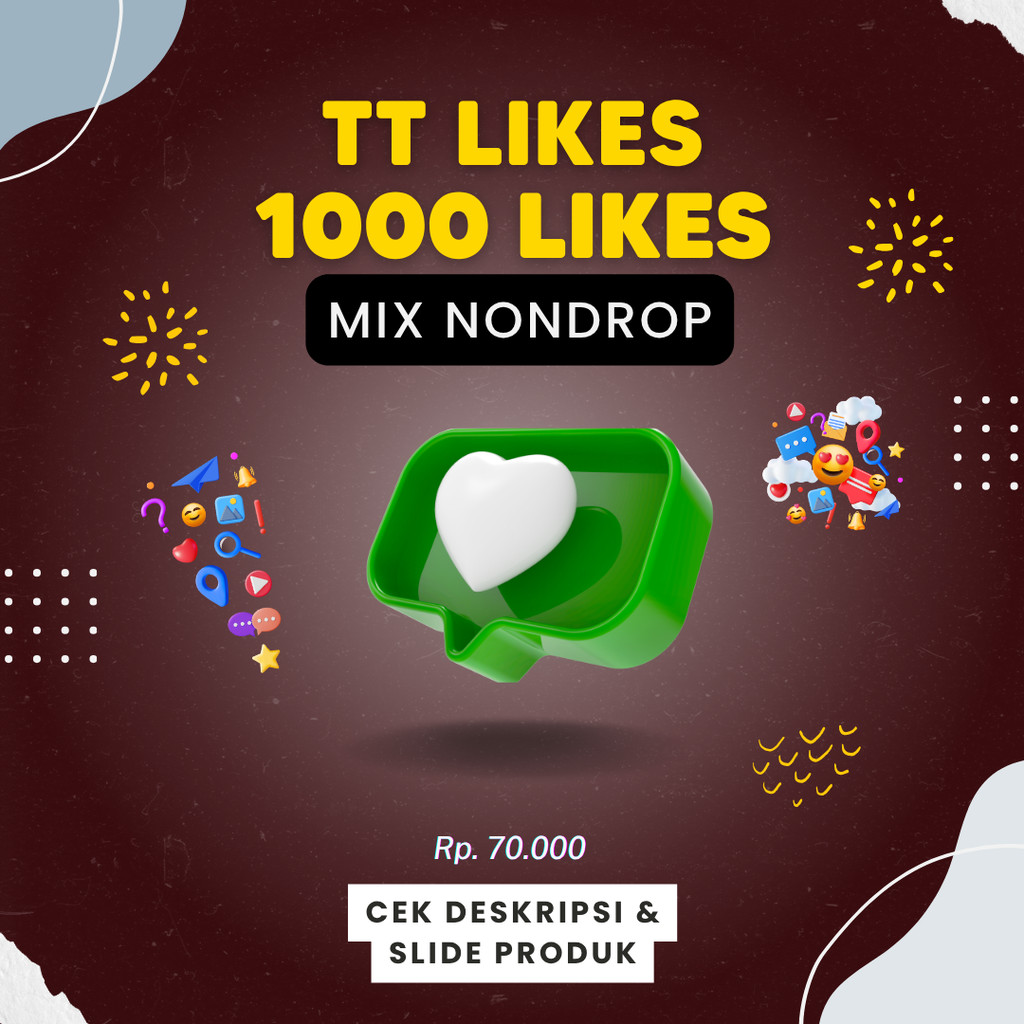 1000 TIKTOK Likes Like Mix World Non Drop