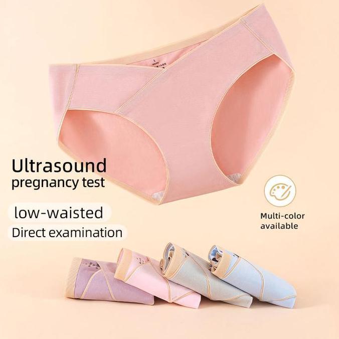 ANGEL MOMMY IBU Celana Dalam Jumbo Katun Maternity LOW Waist Panty CD Wanita Hamil  Merah Perempuan 