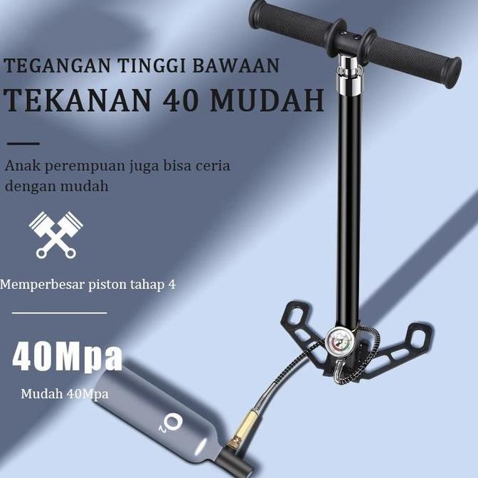 Murah Pompa Pcp Pressure Guage 4500/6000 Psi , Murah Kompresor Pcp 6000 Psi ,Tungsten Steel 4 Stage 