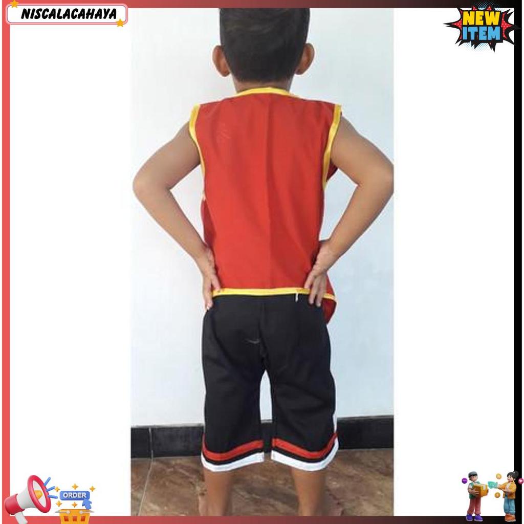 Setelan Celana + Rompi Baju Bujang Ganong Anak Usia 3 - 12 Tahun / Baju Ganong Full Set / Kostum Pen