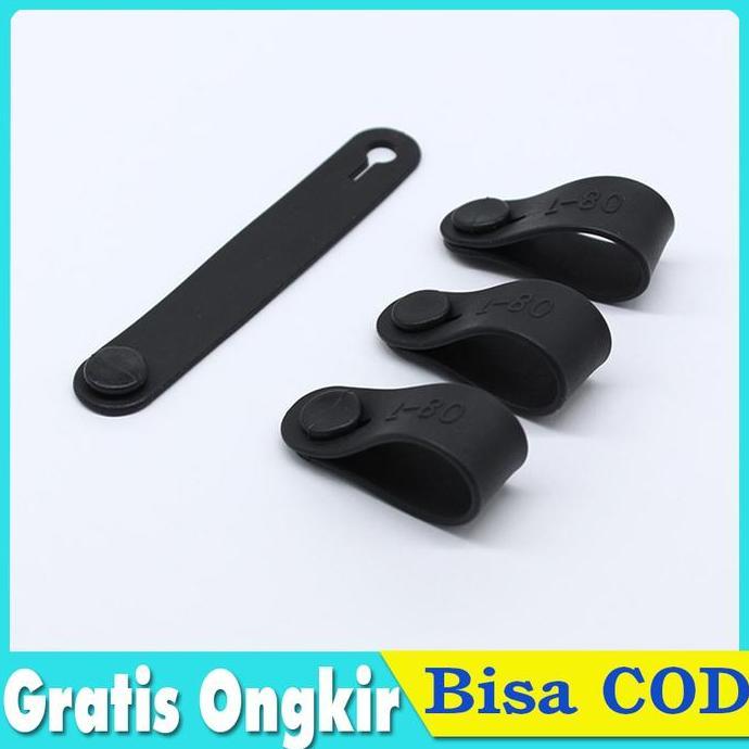 VIRYEOU Karet Pengikat Kabel Stang Motor Universal Cable Strap Kabel Tali Ties Pengikat Kabel Stang 
