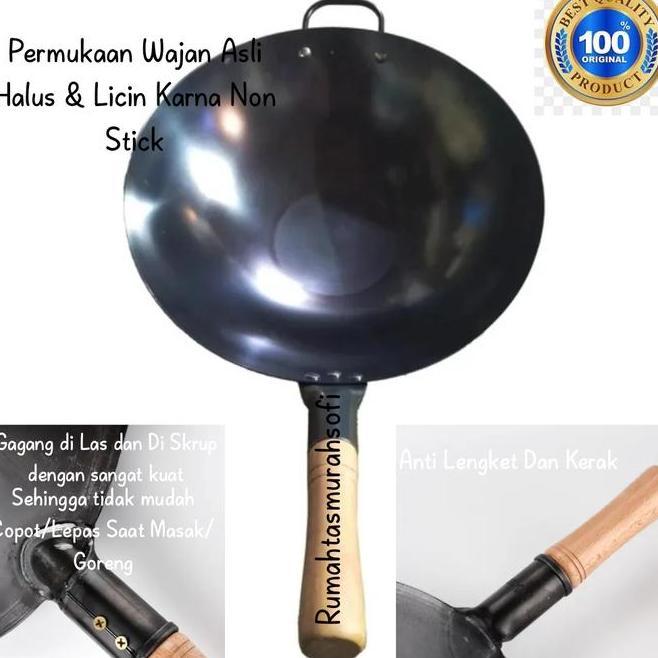 Wajan Baja Wok Baja Kuali Baja Seasoning Siap Pakai