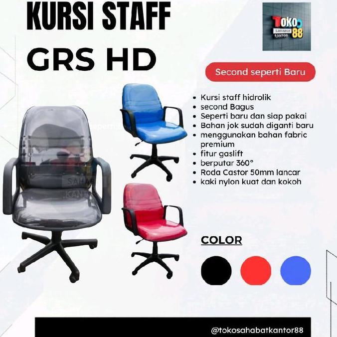 Kursi kantor hidrolik, kursi staff, kursi kerja bekas seperti baru