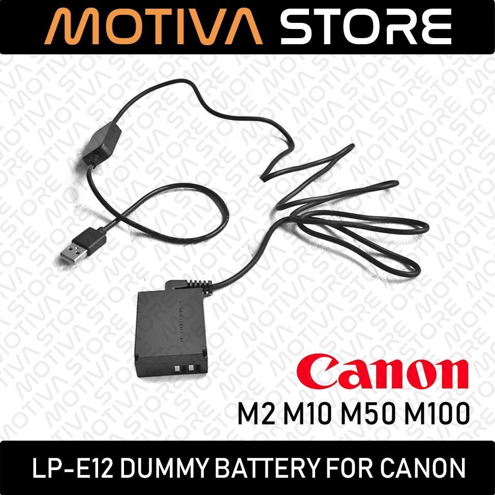 LP-E12 Dummy Battery DC Coupler For Canon EOS M M2 M10 M50 M100 M200 LPE12