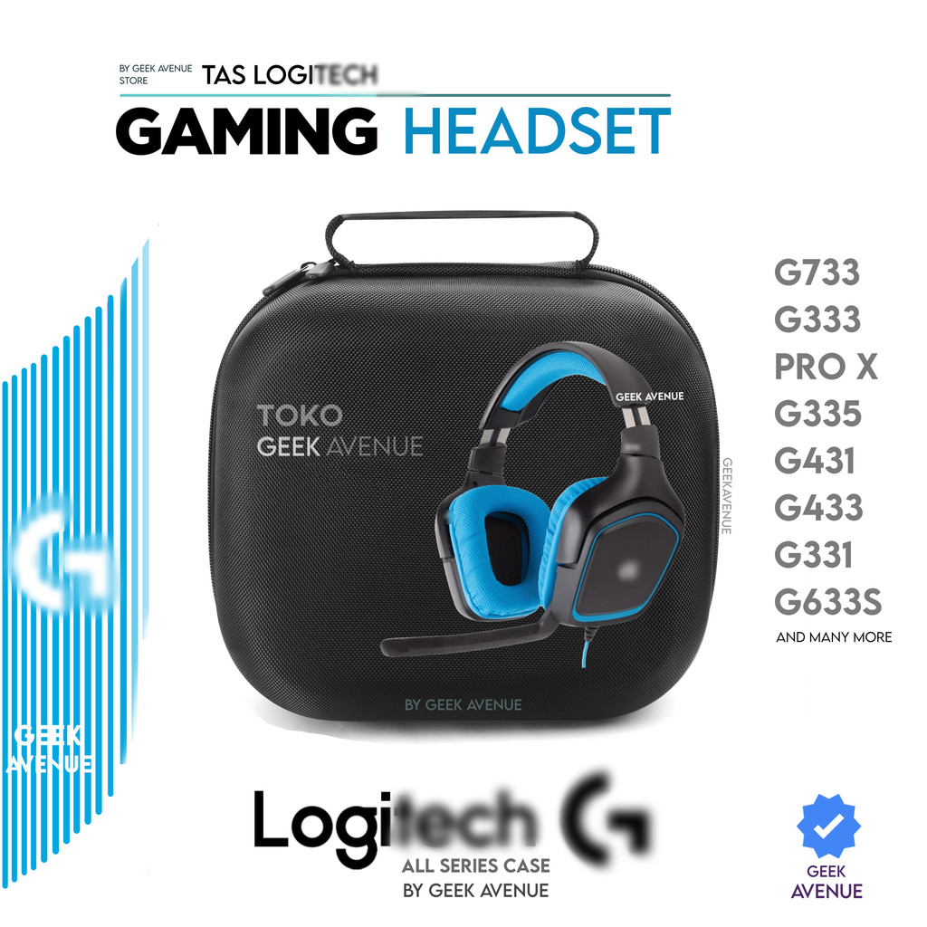Tas Travel untuk Logi Gaming Headset G733 G333 G Pro X G335 G431 G433 g331 g633s Case - Logi Tahan B