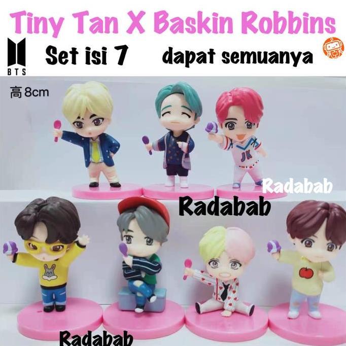mainan - BTS Tiny Tan X Baskin Robbins Action Figure Set isi 7 Diskon