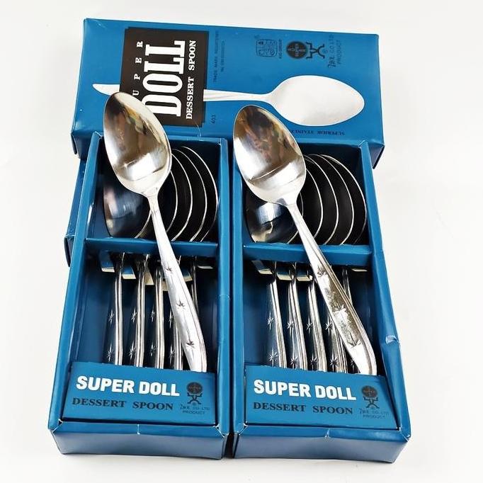 New Sendok Makan Stainless Steel Tebal Super Doll Original - 1 Lusin Yuk Checkout
