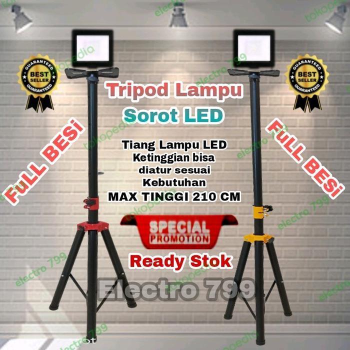 Tripod Lampu Sorot LED/Tiang Lampu Sorot LED _Tinggi Max 210cm