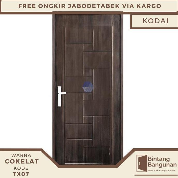 Terlaris Pintu Utama | Pintu Kamar Baja Kodai Tx07 - 90X206