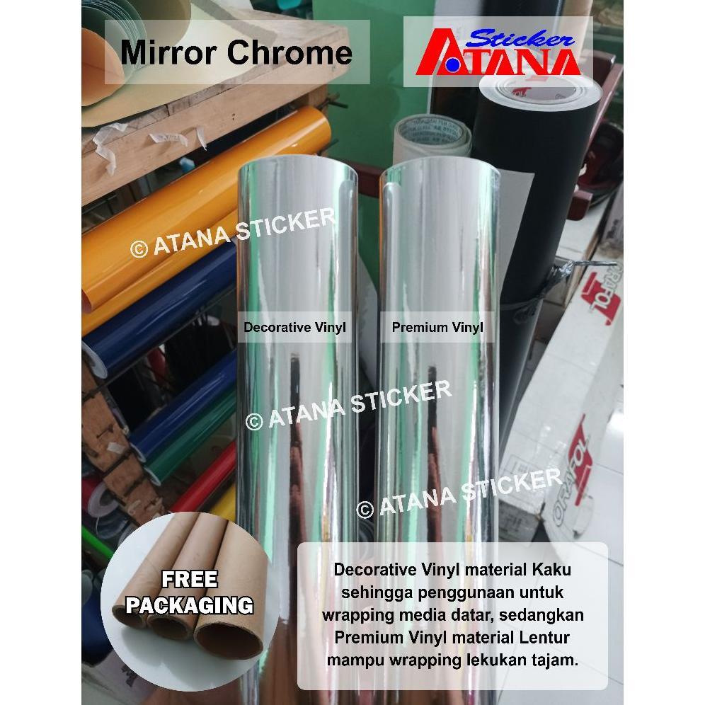 Gratis Ongkir Skotlet Chrome Silver Perak Mirror Crome Crom Krum Metalik Film Satin Kaku Lentur Stik