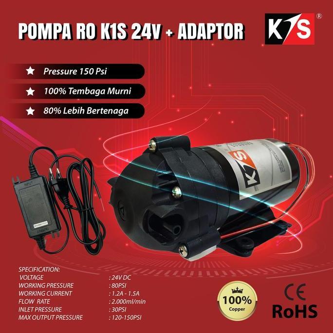Pompa Ro Kis 24V Booster Pump Tanpa Adaptor / Ro Pump 24V Booster Pump Terbatas