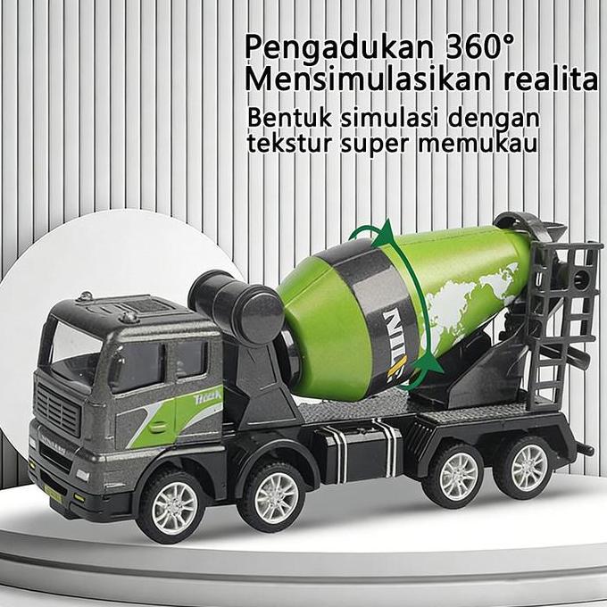 Truk Konstruksi Set Mainan Buldoser Ekskavator Set Mobil Mainan Simulasi Truk Mainan Anak