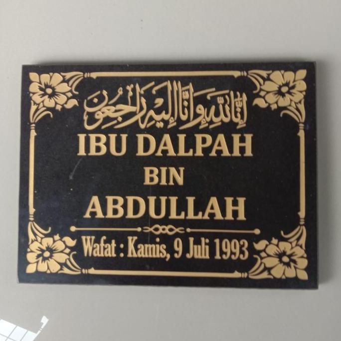 Reda- Batu Nisan Makam Ukuran 15X20Cm Custom Bantu Nisan Kuburan Bahan Keramik Free Packing
