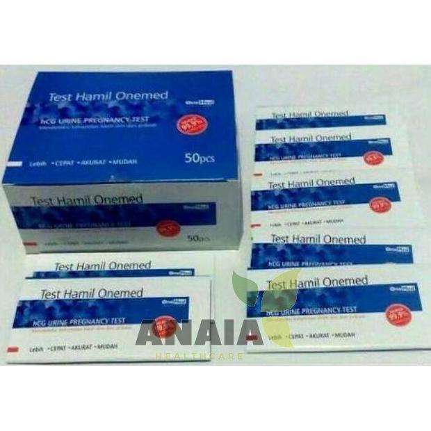 Alat Tes Kehamilan 1 Box Isi 50 / Testpack Onemed / Tespek Onemed / Uric Pregnancy Test