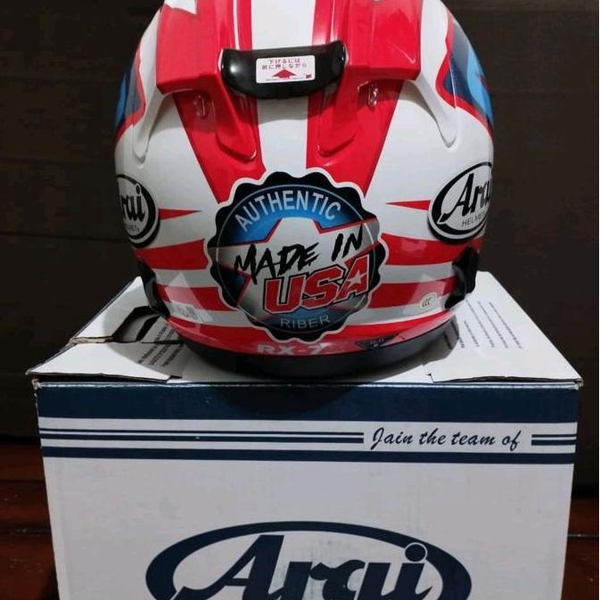 Arai Helm Full Face RX-7X Hayden SB Biru Merah Putih ORI King Arai 1:1 99% Baru Berkualitas Mura Per