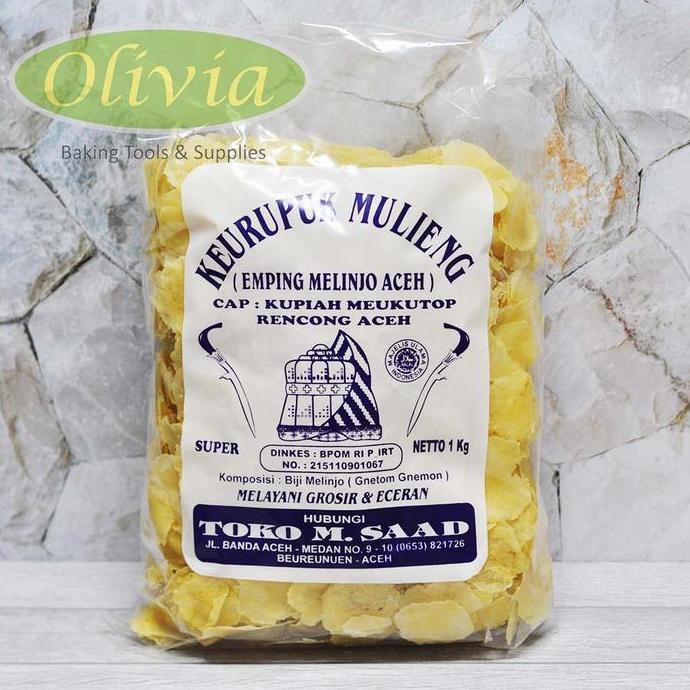 Emping melinjo Asli Aceh 1kg kualitas super grade A SNC