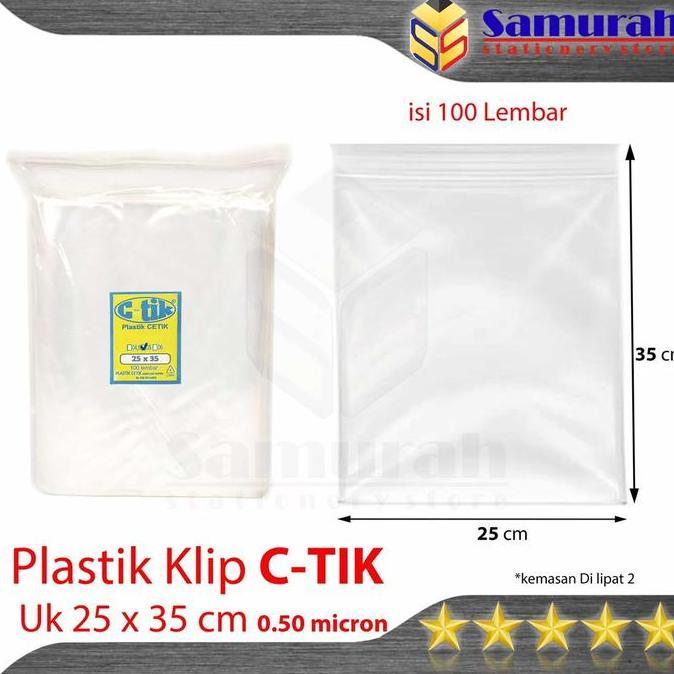 Bebasaja- Plastik Klip C-Tik 25 X 35 / 25X35 Cm Pe Clip Ziplock Zipper Bening