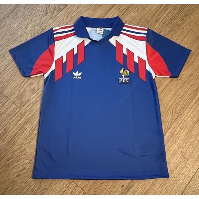 JERSEY BOLA RETRO FRANCE HOME WORLD CUP 1990